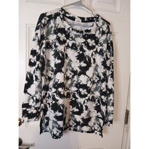 JENNI  SUPER SOFT TIE DYED TUNIC PAJAMA TOP L